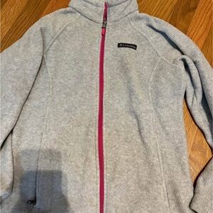 Columbia Gray and Pink Zip-Up Jacket